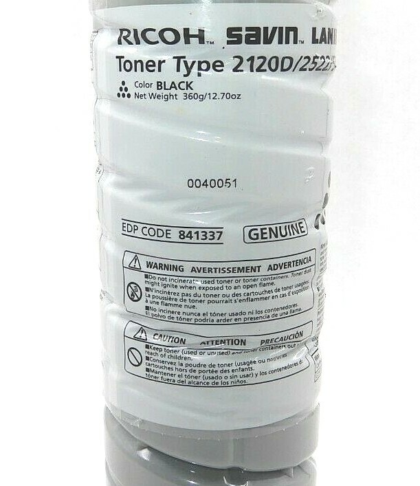 OEM GENUINE RICOH SAVIN LANIER TONER TYPE 2120D/25227 SINGLE BOTTLE EDP: 841337