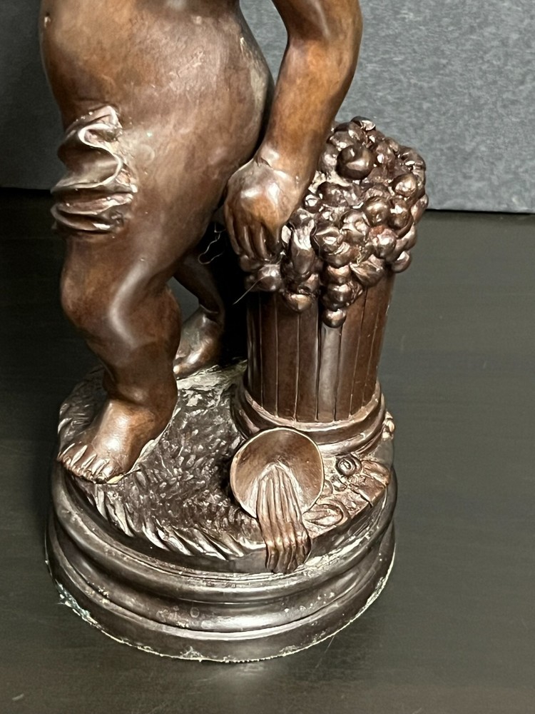 Vintage BRONZE CHERUB STATUE