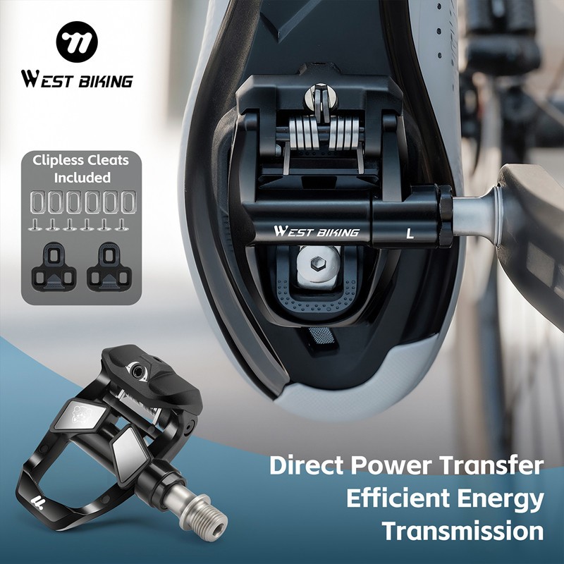WEST BIKING 3 Bearings Bicycle Clipless Pedals with Cleats for Look System