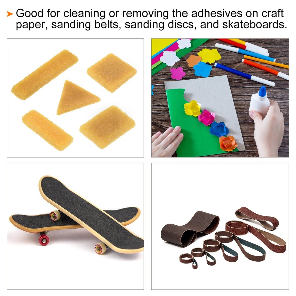20pcs 50x35x8mm Rectangle Adhesive Remove Cleaning Tool, Yellow