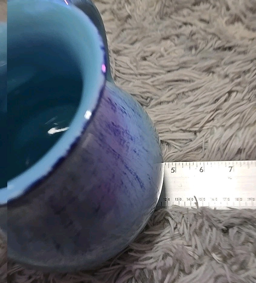 Rustic Ceramic Pitcher Jug Made In Italy Turquoise EUC