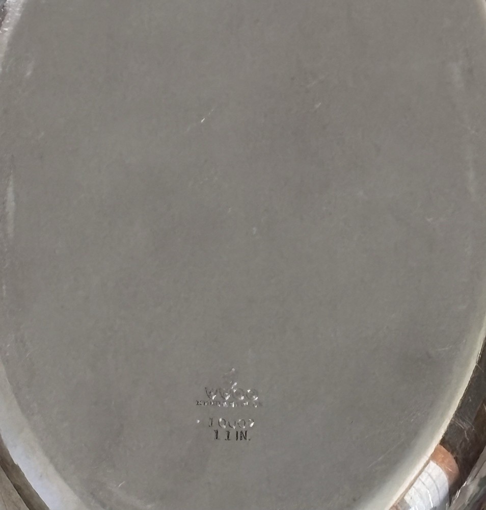 Vintage Silver Plate Oval Platter Split Serving Dish~Bowl Divided 2-Sections