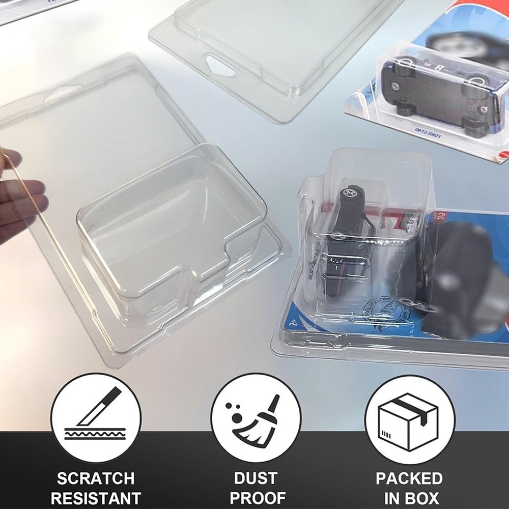 10Pack Clear Protector Case Plastic Display For Hotwheels & Matchbox Basic Cars