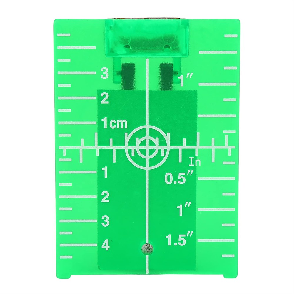 Laser Level Target Plate, Double Scale Cross Line Meter, Green