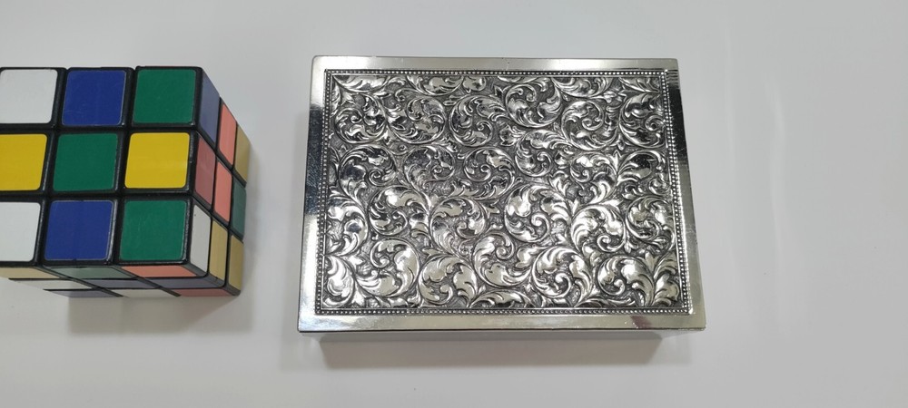 MANDALIAN MFG Co Silverplate Cigarette Box c. 1920s