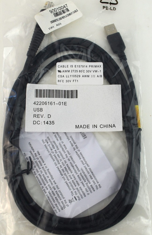 New Honeywell E157914 Primax 42206161-01E USB Barcode Scanner Cable