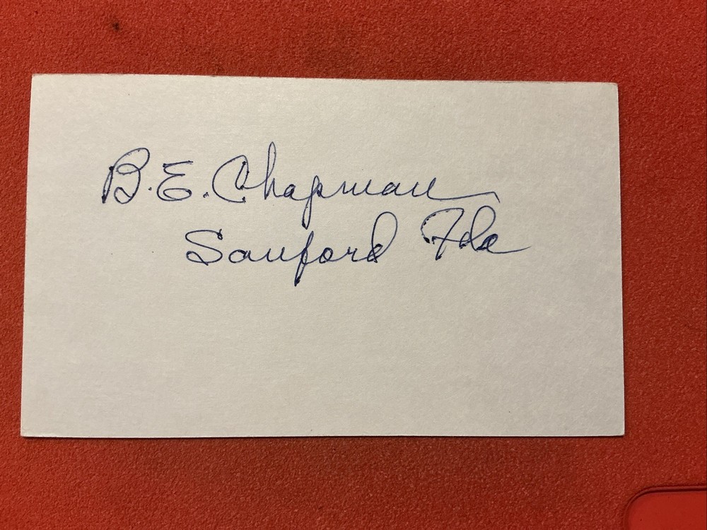 Ed Chaplin🔥🔥MLB: 1920 Boston Red Sox🔥🔥Autograph🔥🔥