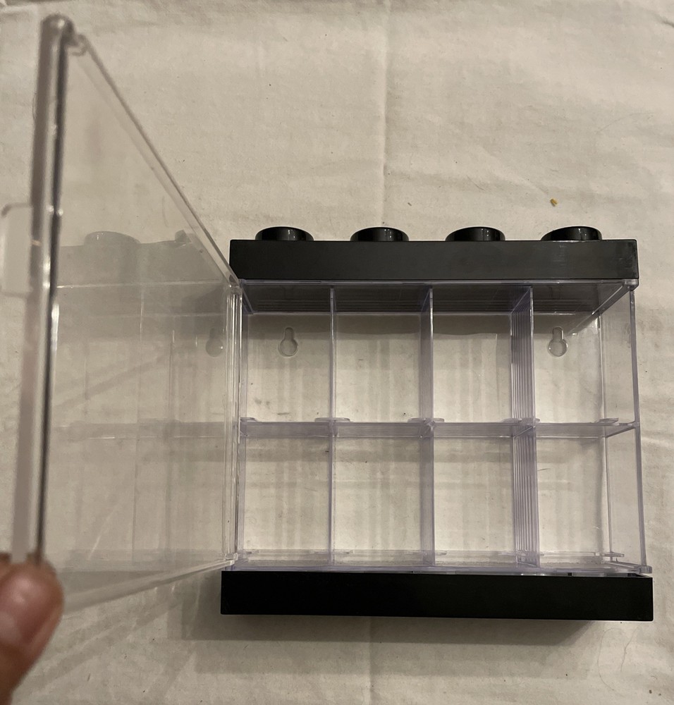 LEGO Minifigure Display Case 8, in Black, Brick Stackable