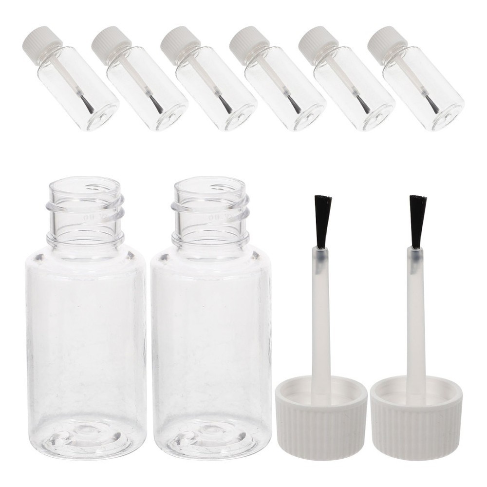 8 Pcs Empty Nail Polish Bottles with Brush Containers Varnish Small