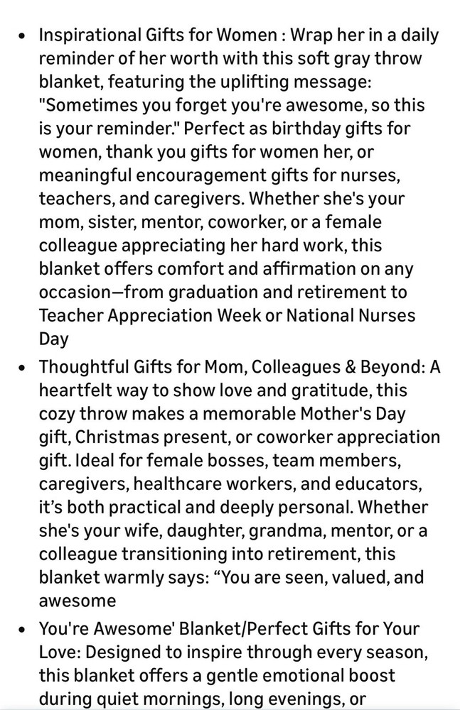 Awesome Reminder Blanket Grey