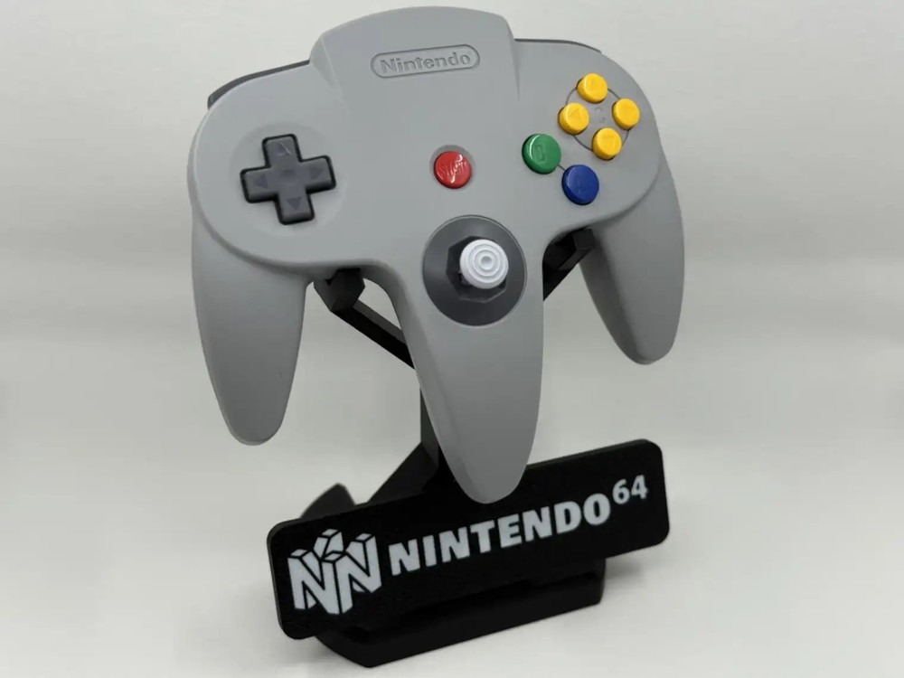 Nintendo 64 N64 Controller Display Stand Holder Black Retro Gaming Accessory