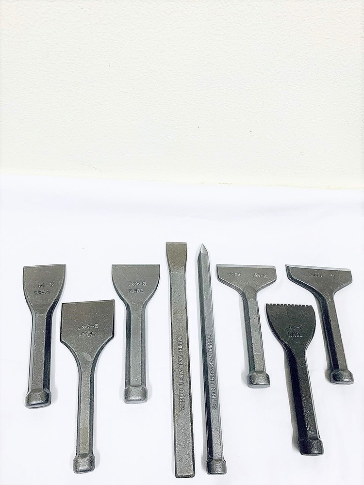 Shop-Tek 8-Piece Brick, Masonry, Tooth, Electrical, Flat & Concrete Chisel Set