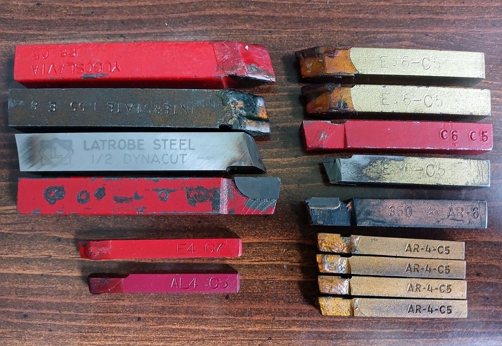 15 Piece Lathe Tool Bits - Various Sizes