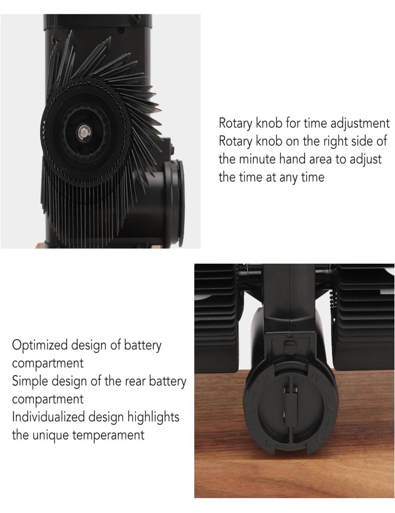 Digital Flip Down Clock, Retro Automatic Page Turning Clock, Internal Gear Op...