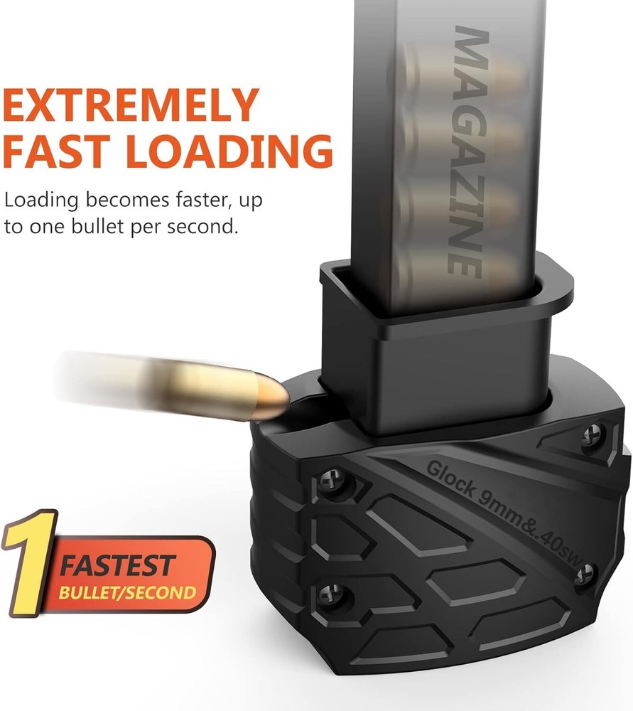Gun Magazine Loader for Glock 9mm .40 Caliber Fast Easy Loading Tool