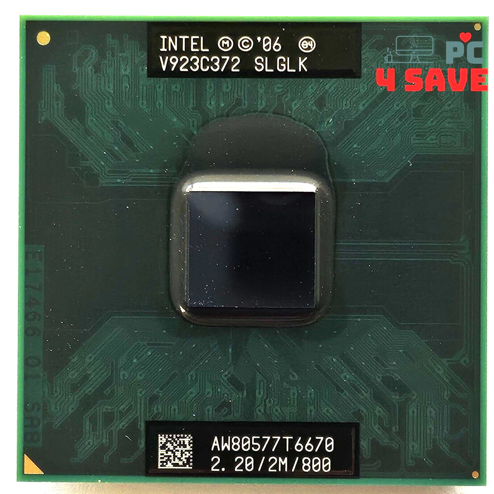 Intel Core 2 Duo Mobile T6670 2.2GHz 2MB Socket P Laptop CPU Processor SLGLK 35W