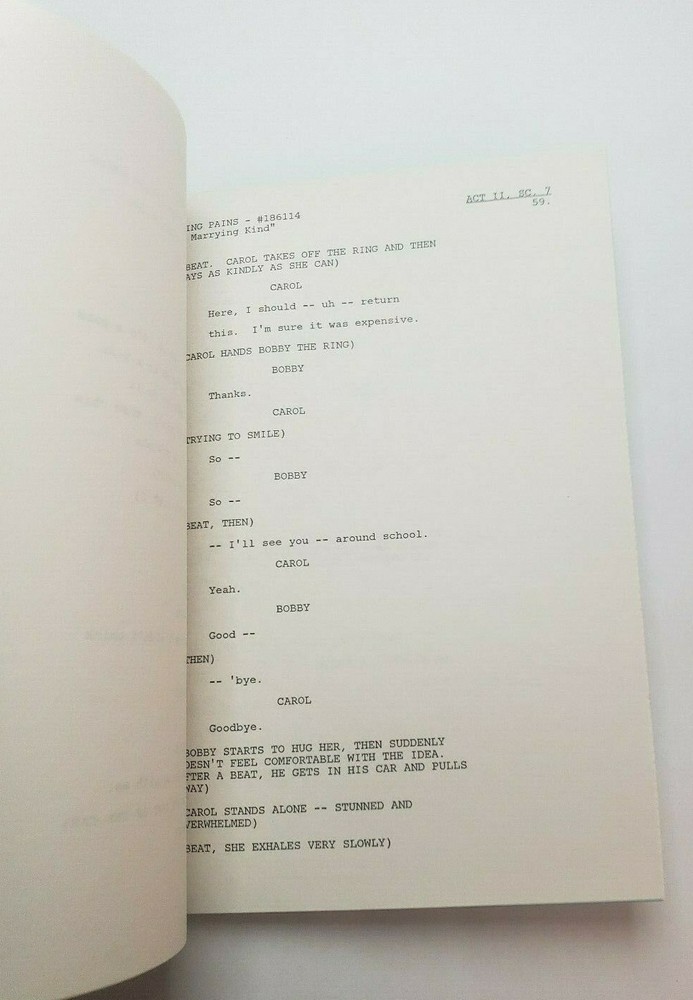 GROWING PAINS / David Kendall 1987 TV Show Script, "The Marrying Kind"