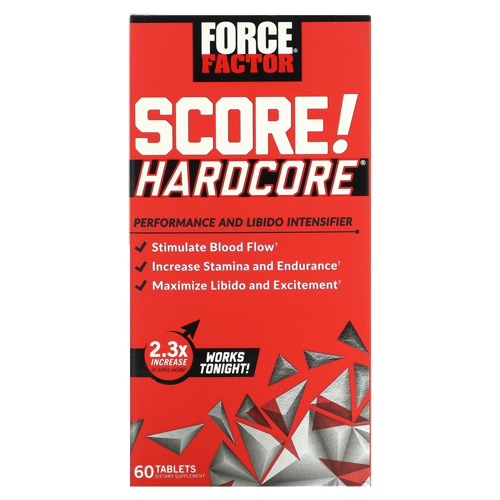 Force Factor SCORE! Hardcore, Performance and Libido Intensifier, 60 Tablets, 60