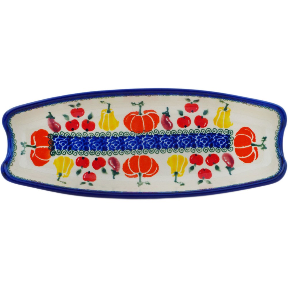 Polish Pottery Corn Tray 9" Fresh Vegetable Garden