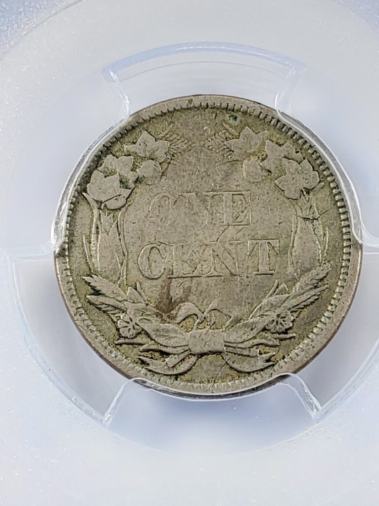 1858 PCGS VF Detail - SMALL LETTERS - Flying Eagle Cent 1c