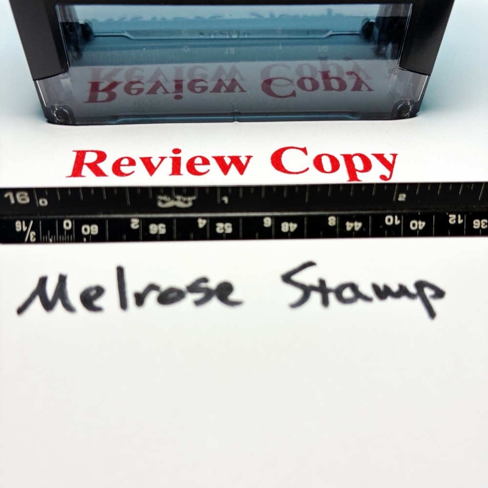 Review Copy Rubber Stamp Self Inking Red Ink Ideal 4913