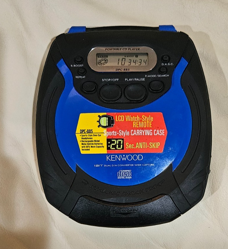 Kenwood Portable CD Player DPC-885 in Working Condition