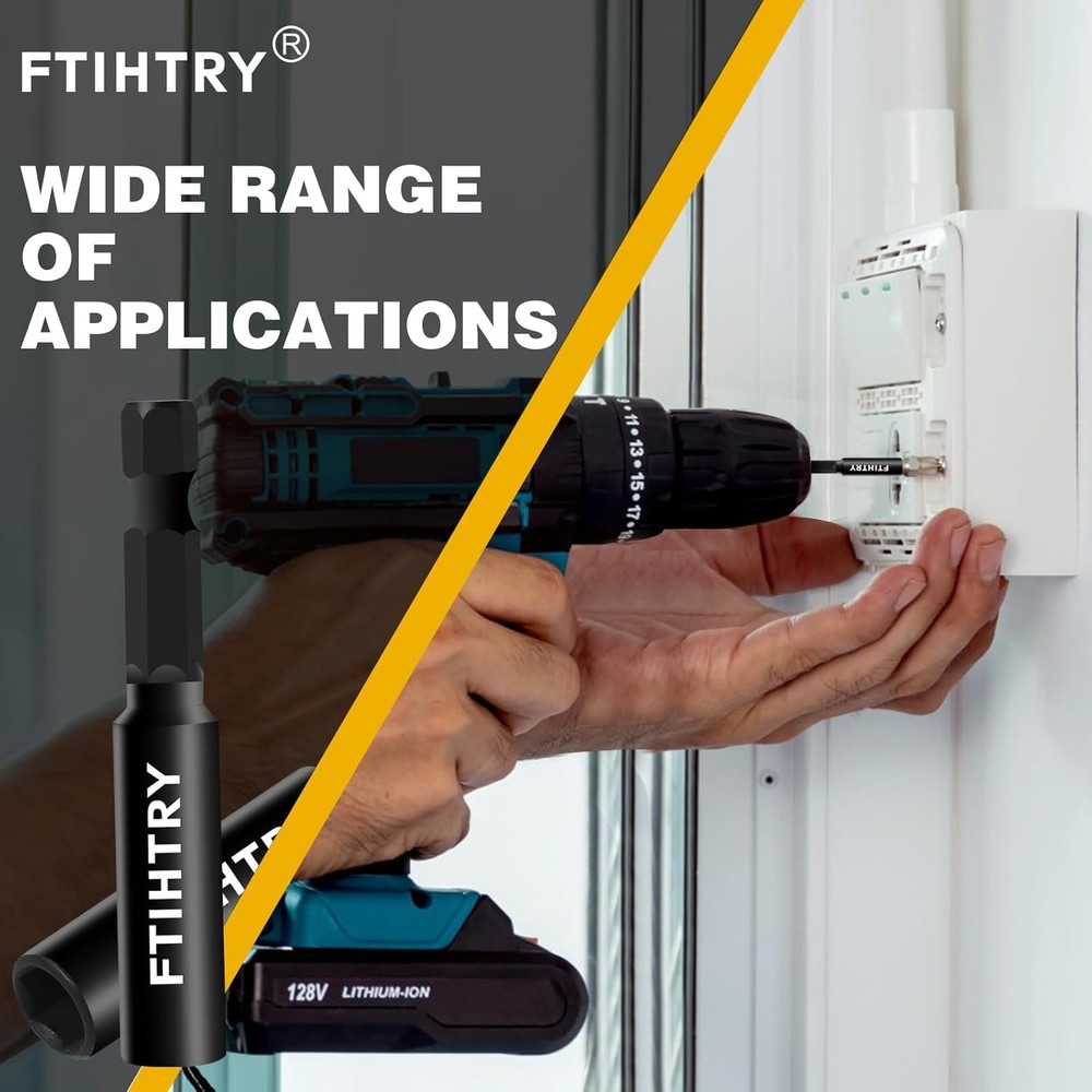 1/4”Magnetic Extension Socket Drill Bit Holder,12pcs Screwdriver Onesize