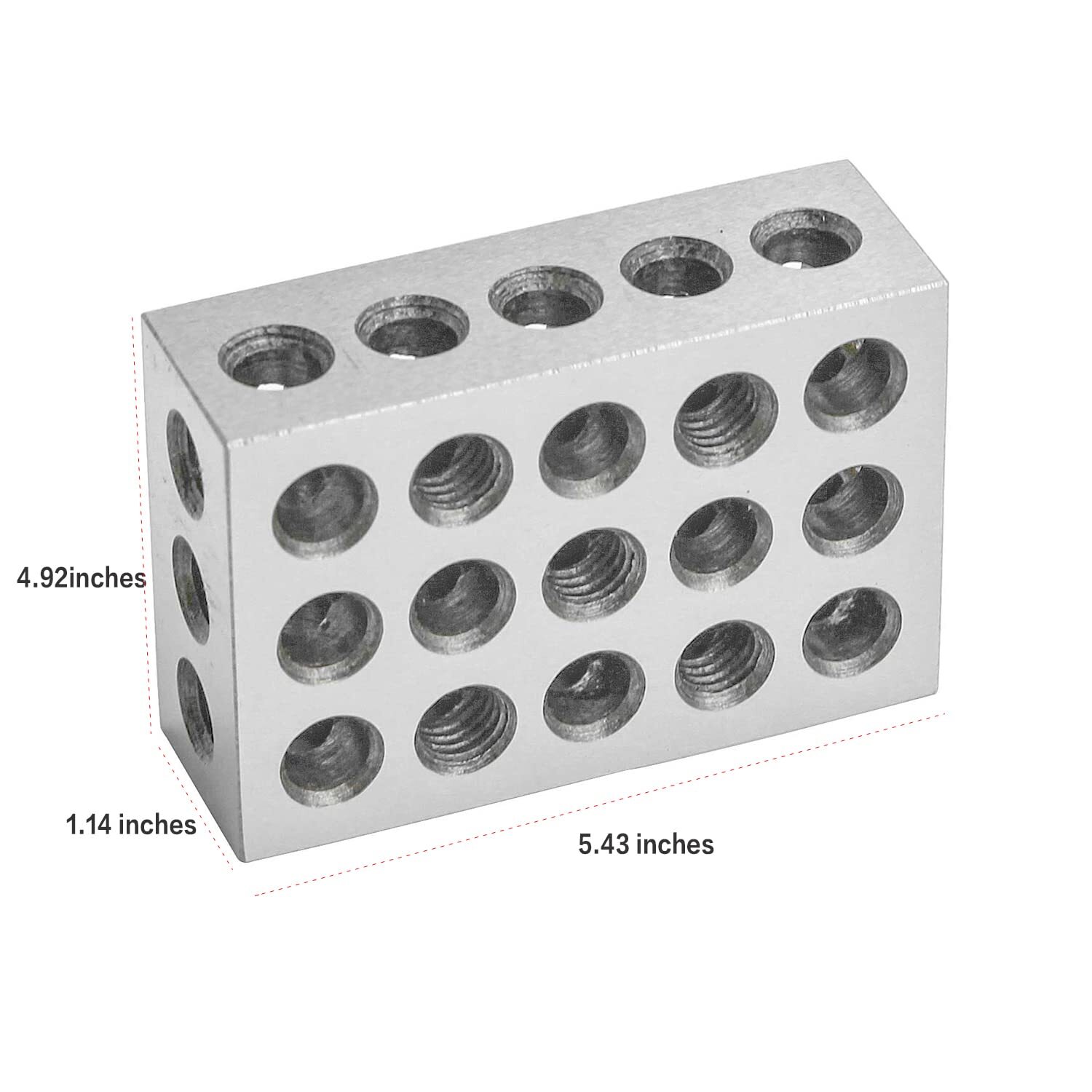 HFS(R) 1 Pair 123 Blocks 1-2-3 Ultra Precision .0002 Hardened Steel, 23 Holes