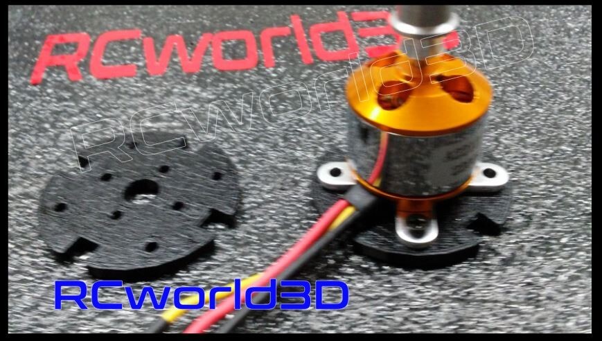 RC PLANE BRUSHLESS MOTOR MOUNT/BASE PERFECT X 2212 MOTOR 3D PRINTED SOLID - PLA