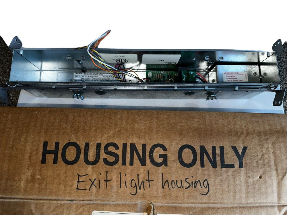 Encore Lighting HE Edge Lite LED Exit Sign Housing Only Battery Backup Frame