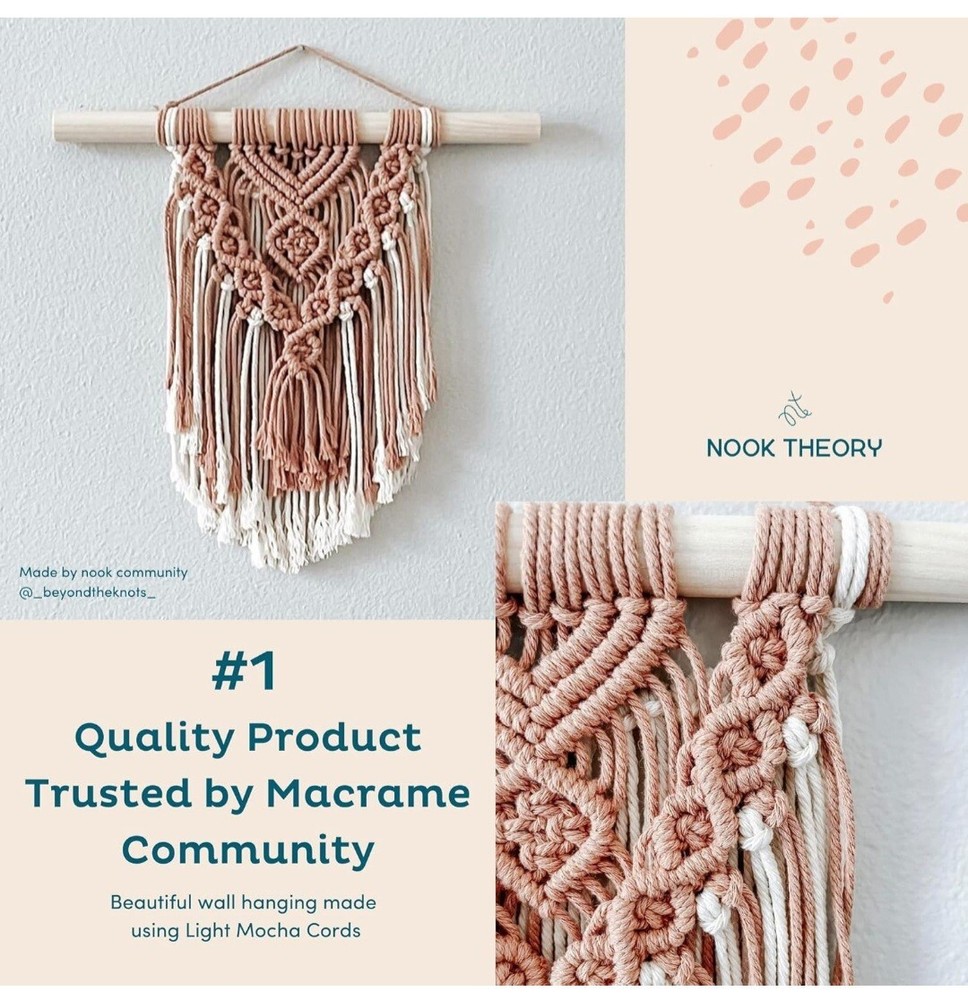 Nook Theory Macrame Cord 3mm 109 Yard ( Sand)