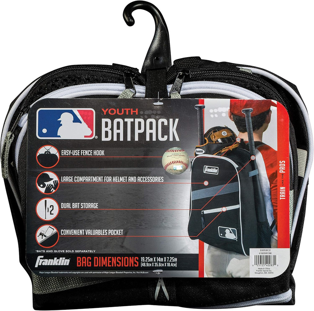 Kids MLB Baseball Batpack Bag - Youth Baseball, Softball + Teeball Backpack - Sp