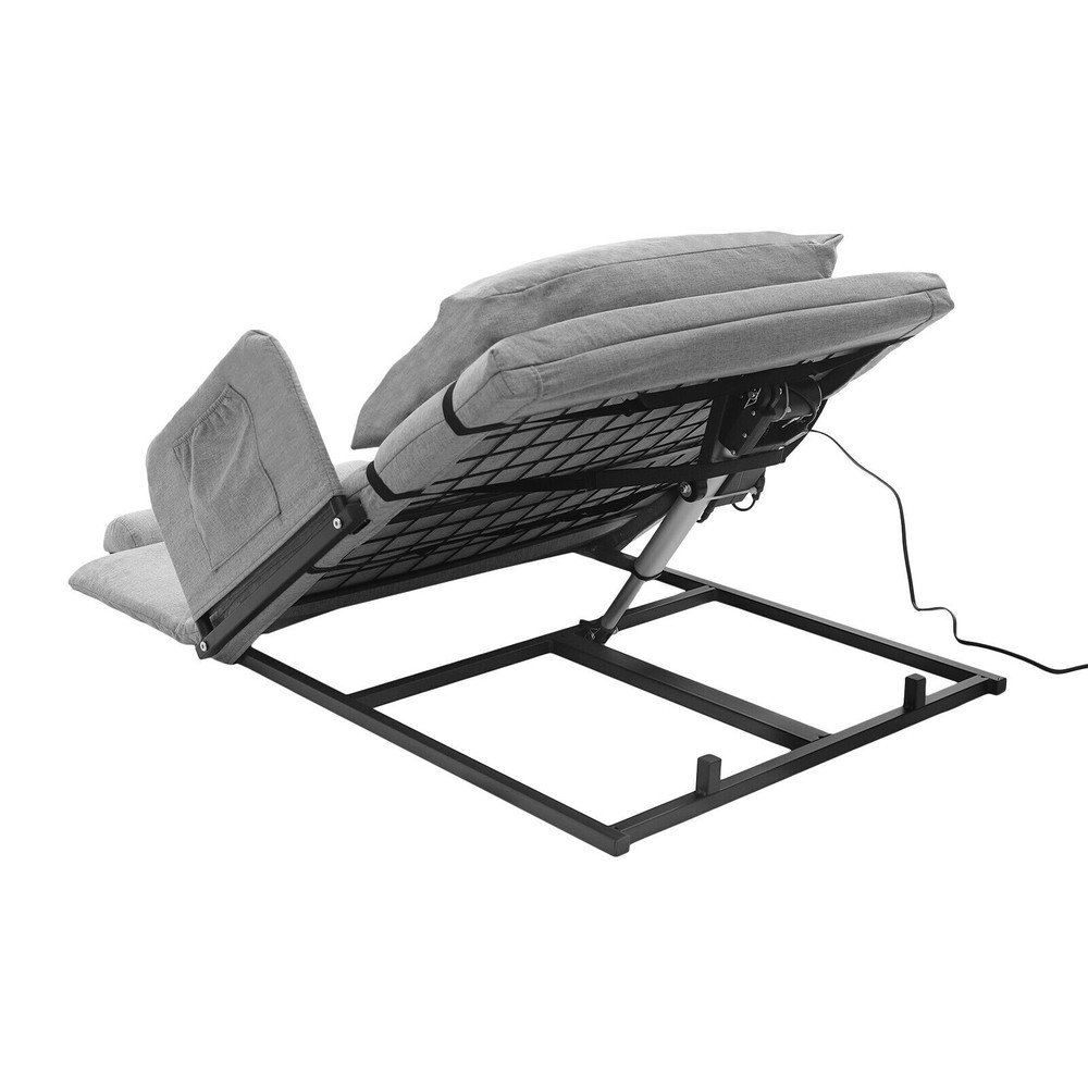 Electric Lift Backrest Bed Grey Electric Lifting Adjustable Bed Back Rest