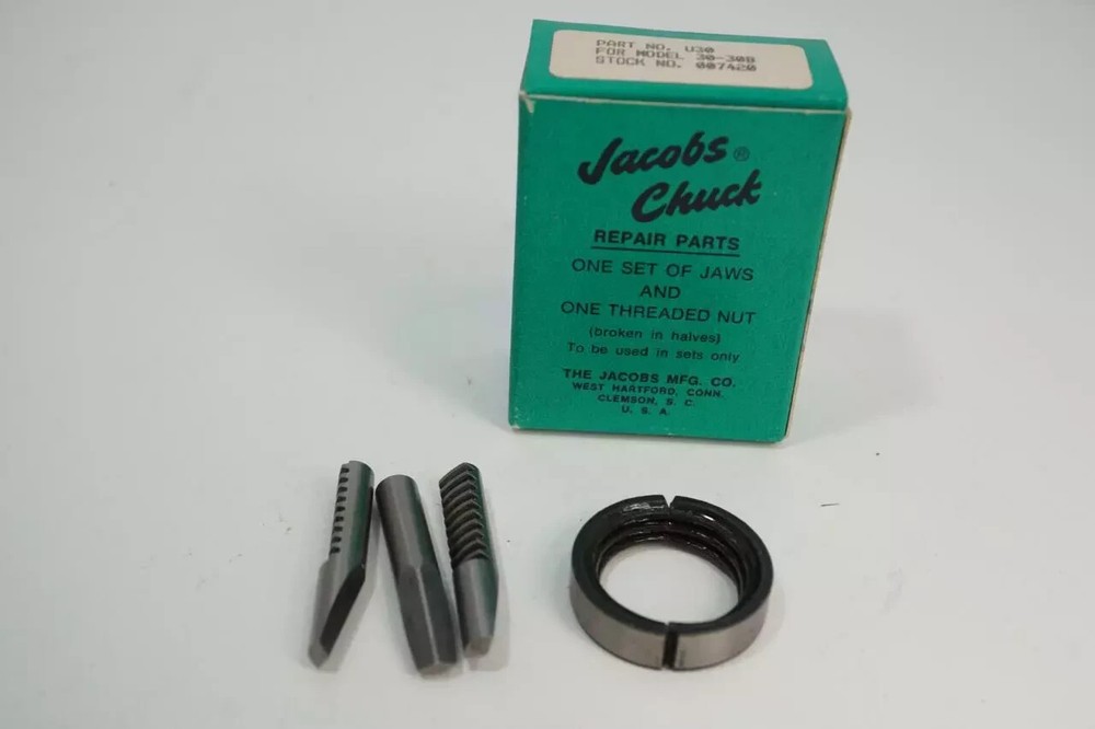 Jacobs Chuck Nut & Jaws Kit, Part # U0, Model # 0 & 0B, NOS