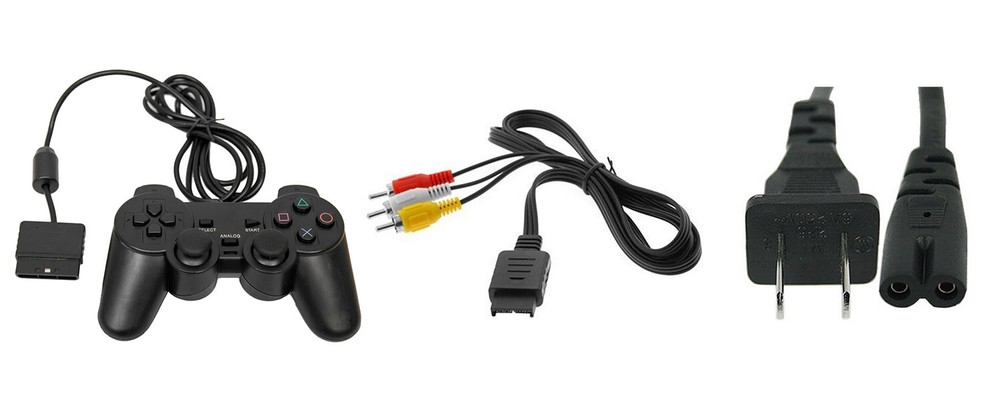 PS2 Parts Bundle Controller AV RCA Cable Power Adapter For PlayStation 2 1Z