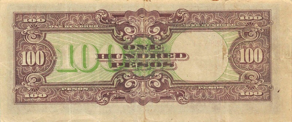 Philippines  100  Pesos  ND.1942  Block {30}  WWII Issue Circulated Banknote AAM