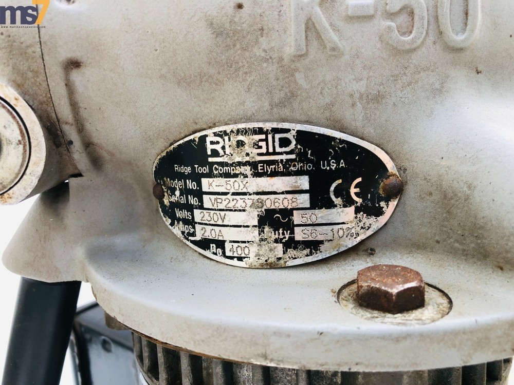 RIDGID K-50X SECTIONAL DRAIN CLEANING MACHINE 230V