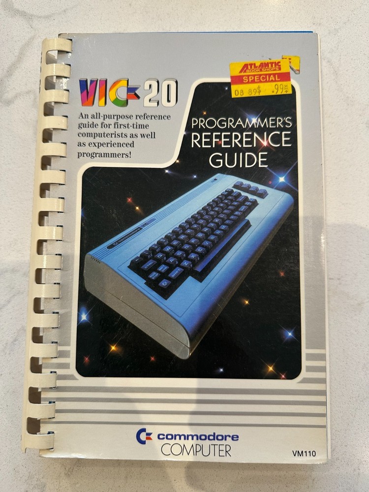 Commodore VIC-20 Programmer's Reference Guide Vintage Computer Book Manual