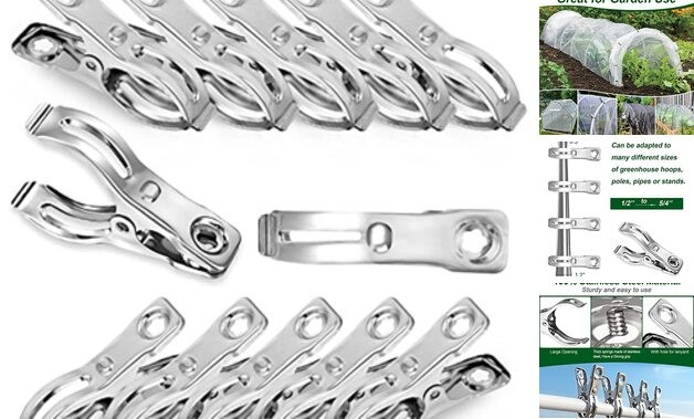 40 Pcs 2.3 Inch Row Cover Clips, Garden Clips for Netting, Greenhouse 40Pcs