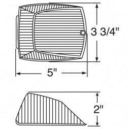 Universal 17 Amber LED Square Cab Light - Clear Lens