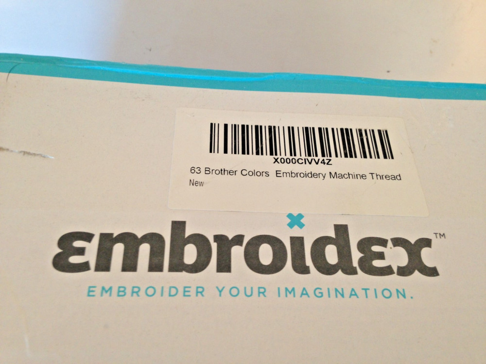 63 Colored Thread Spools Brother Embroidery Machine 100% Polyester