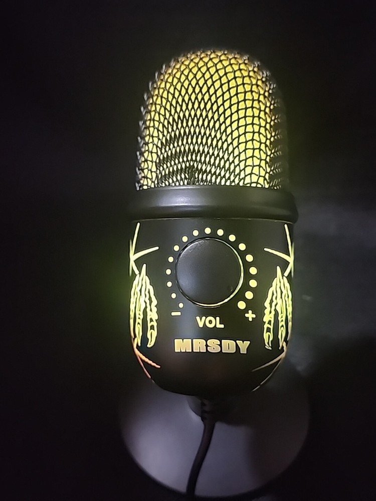 Professional LED Microphone Dynamic Recording Gaming Streaming Podcast (T40)