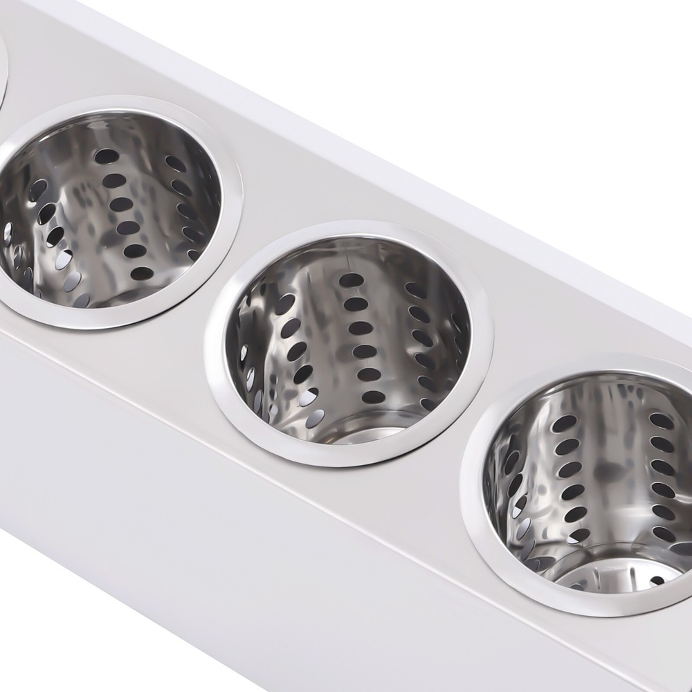 Removable 4 Storage Hole Metal Flatware Holder Flatware Organizer Large Capacity