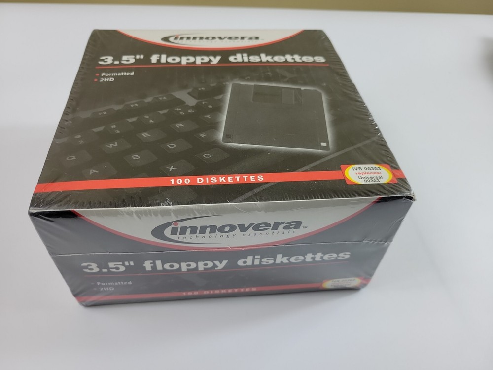 Innovera 3.5" Floppy Diskettes Double Side 100 Diskettes NEW Sealed