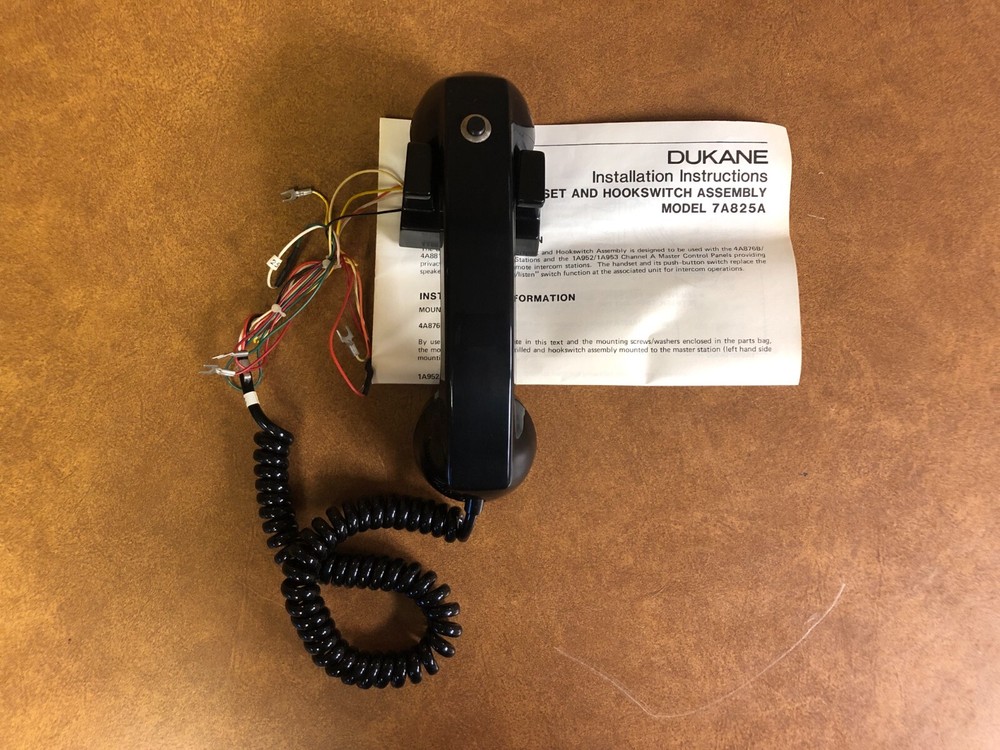 Dukane 7A825A Handset and Hookswitch Assembly