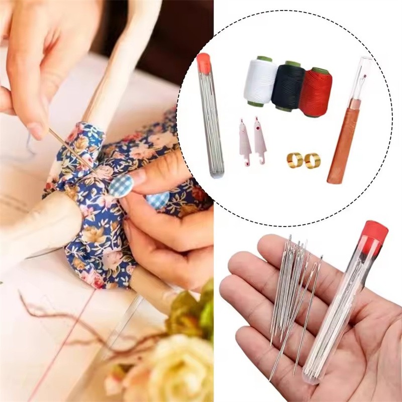 34PCS Sewing Tool Set,Needles Thread Hand Repair Tool,Portable Sewing Kit