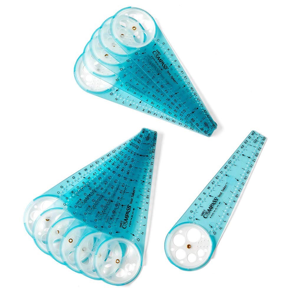hand2mind Safe-T Math Compass, 10 in. Blue Compass, Compass for Geometry, Compas
