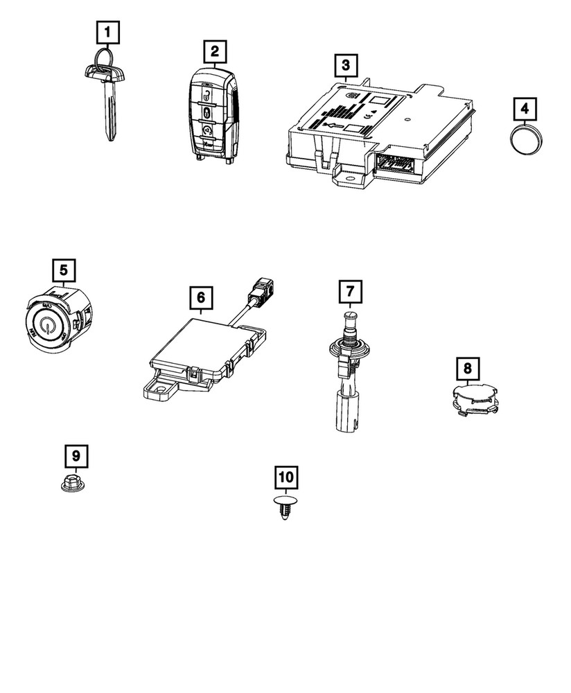 Genuine Mopar Ignition Switch 68595832AA