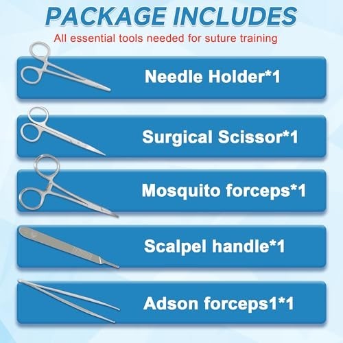 Suture Practice Kit - Silicone Suturing Pad & Wound Closure Trainer for Nursing