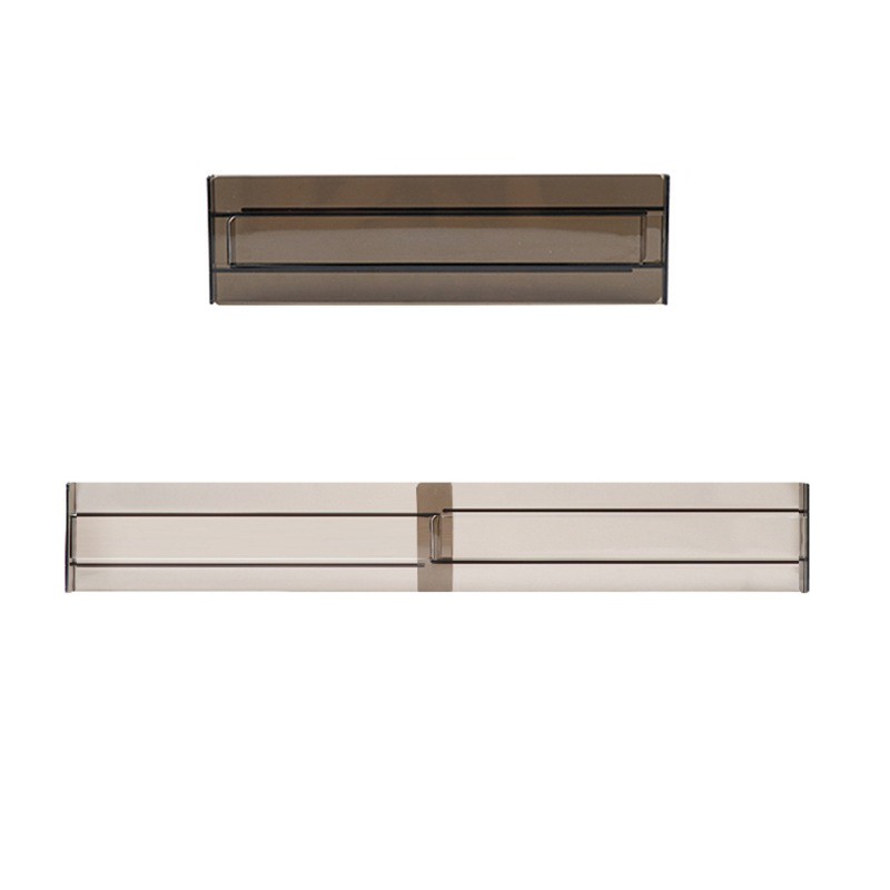 2 Pack Expandable Drawer Dividers - Adjustable Plastic Organizers for Kitchen...